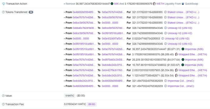 How to treat IMX, imxB, and imxC transactions (more in comments ...
