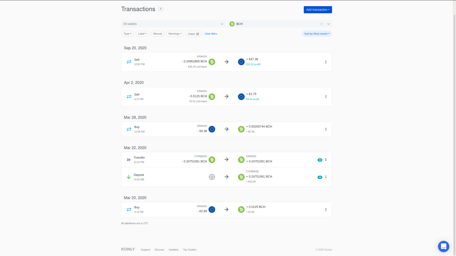 How is calculated profit (simple situation) - Koinly Support - Koinly