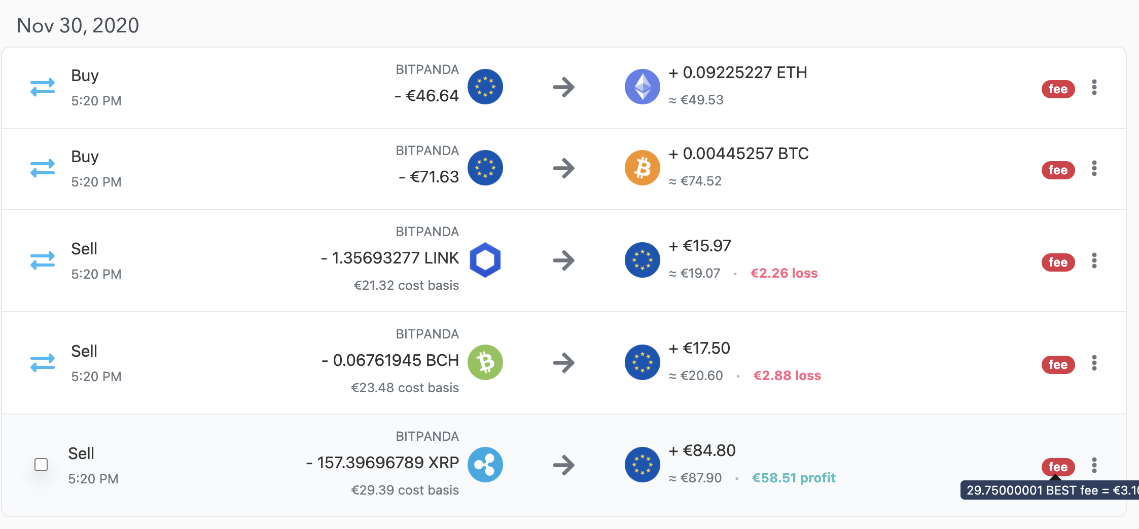 Bitpanda and Bitpanda Pro API and CSV outdated and koinly needs to update -  Koinly Support - Koinly