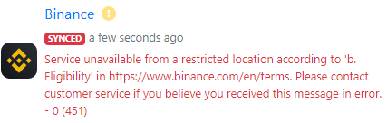 koinly binance api not working