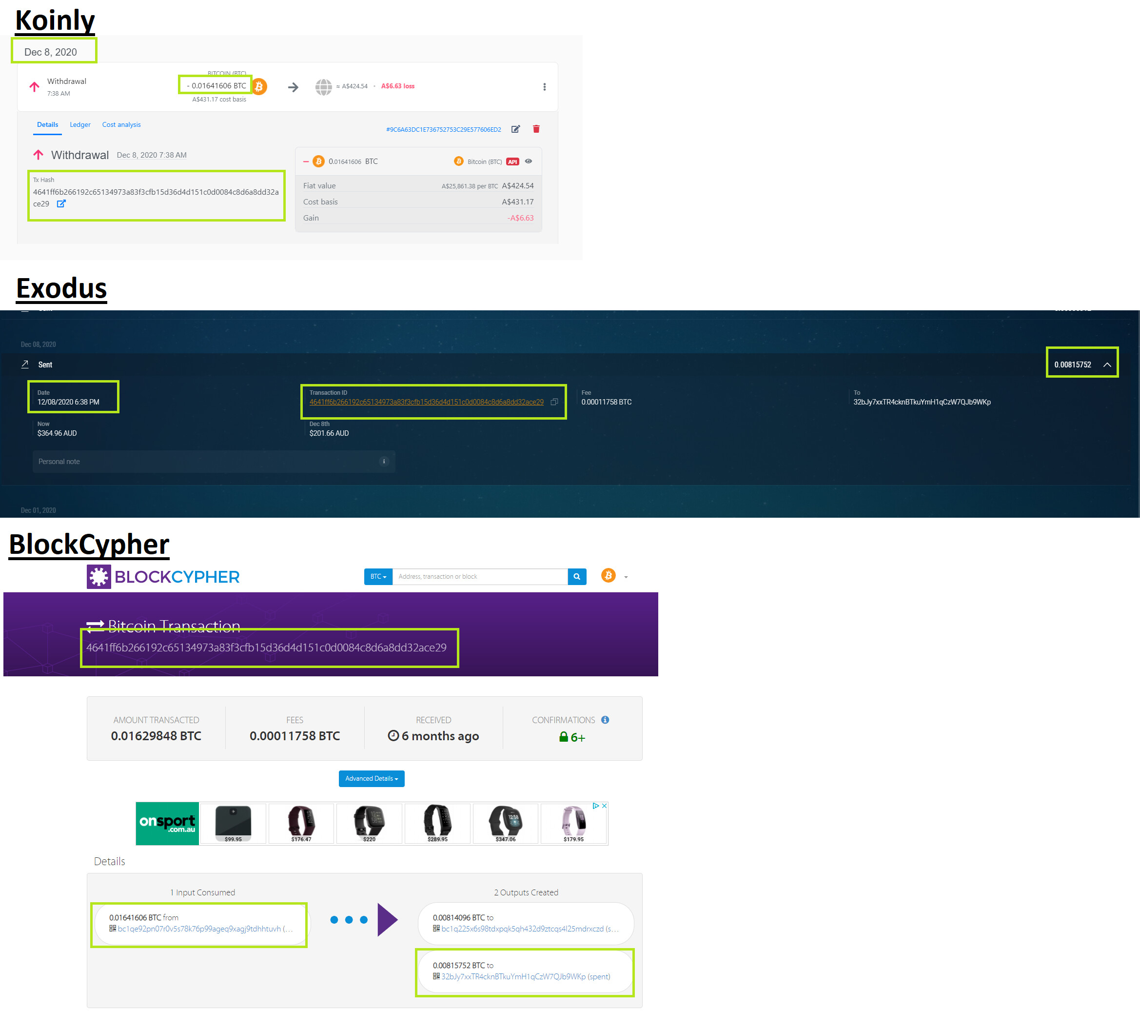 Incorrect BTC transfer size - Koinly Support - Koinly