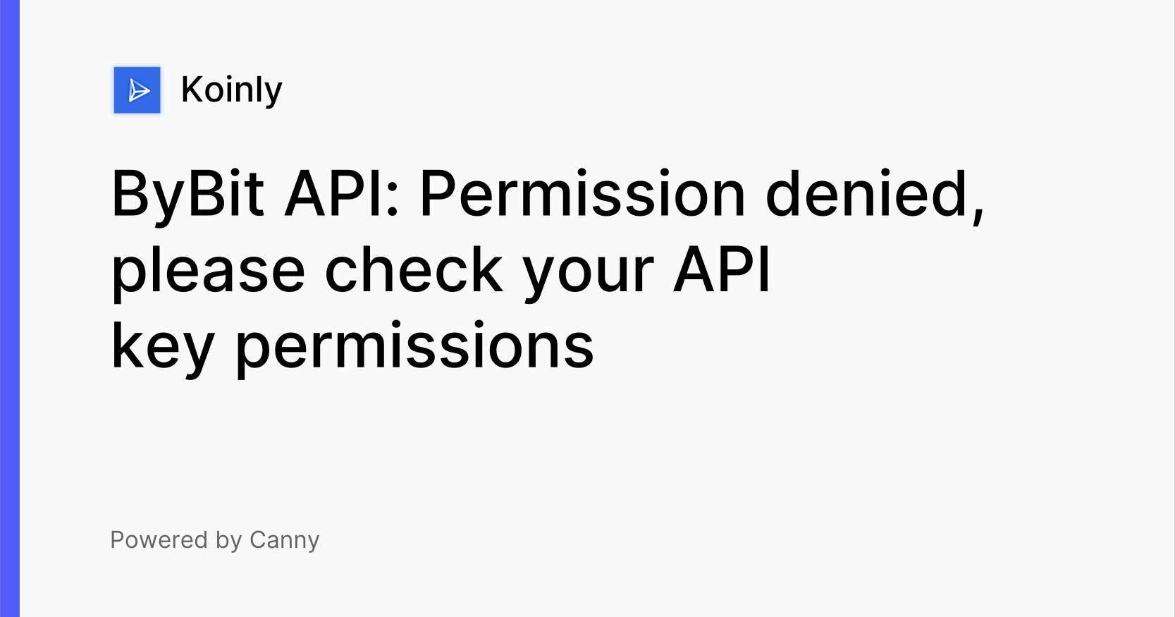 Bybit API not syncing - Koinly Support - Koinly